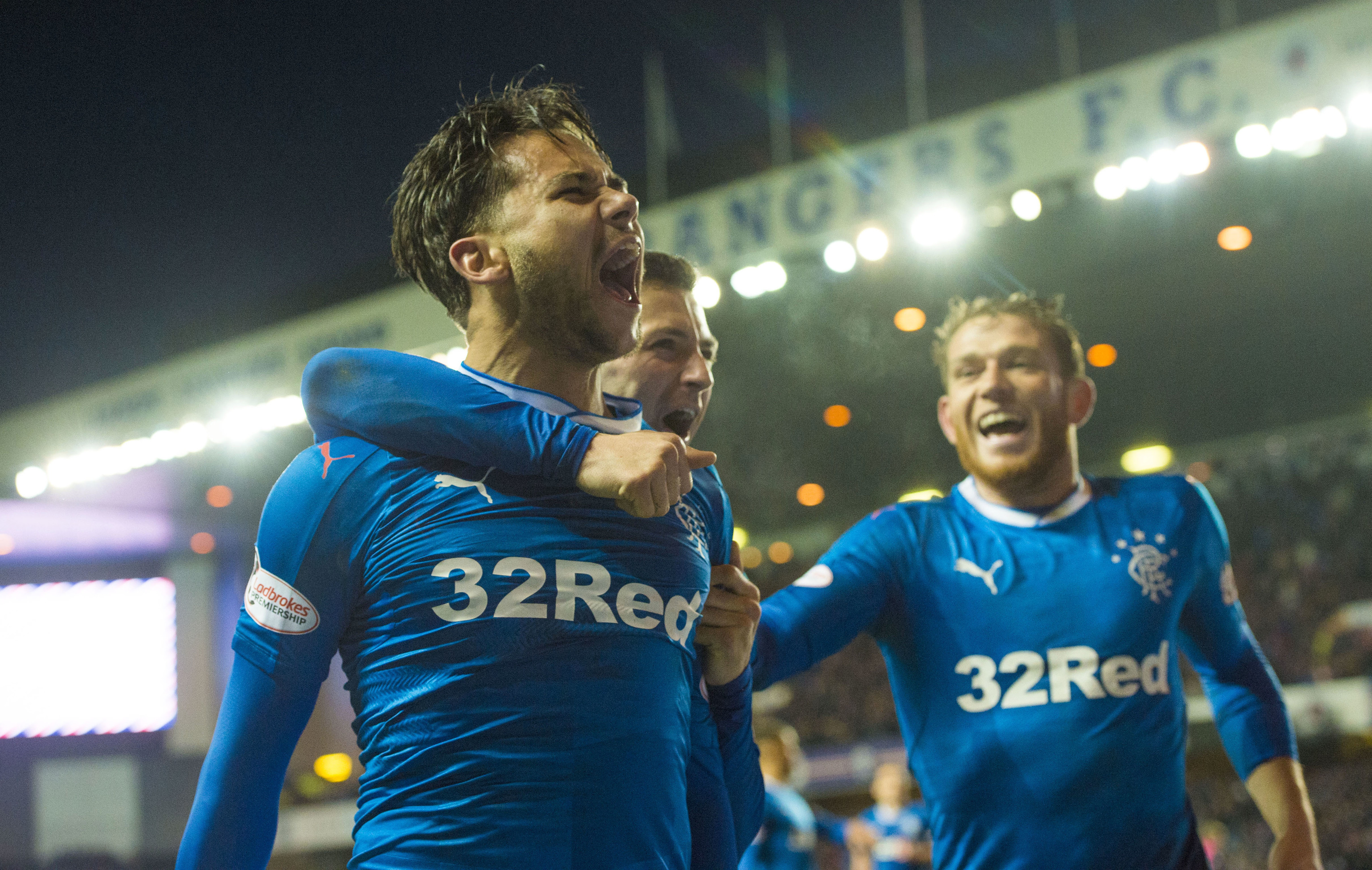 Harry Forrester celebrates his late winner