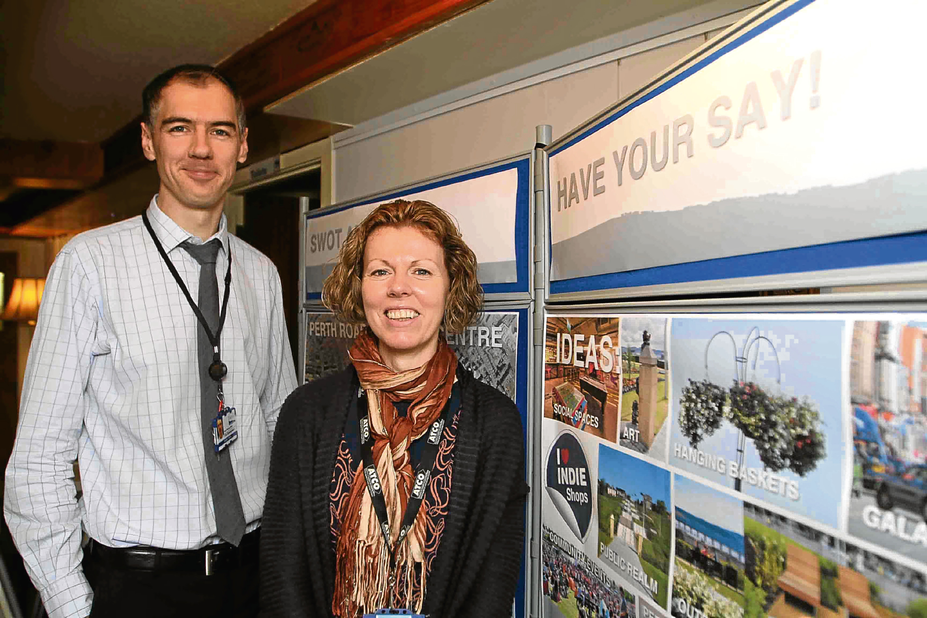 Senior planning officer for city development Alistair Hilton and planning officer Siobhan Johnson.