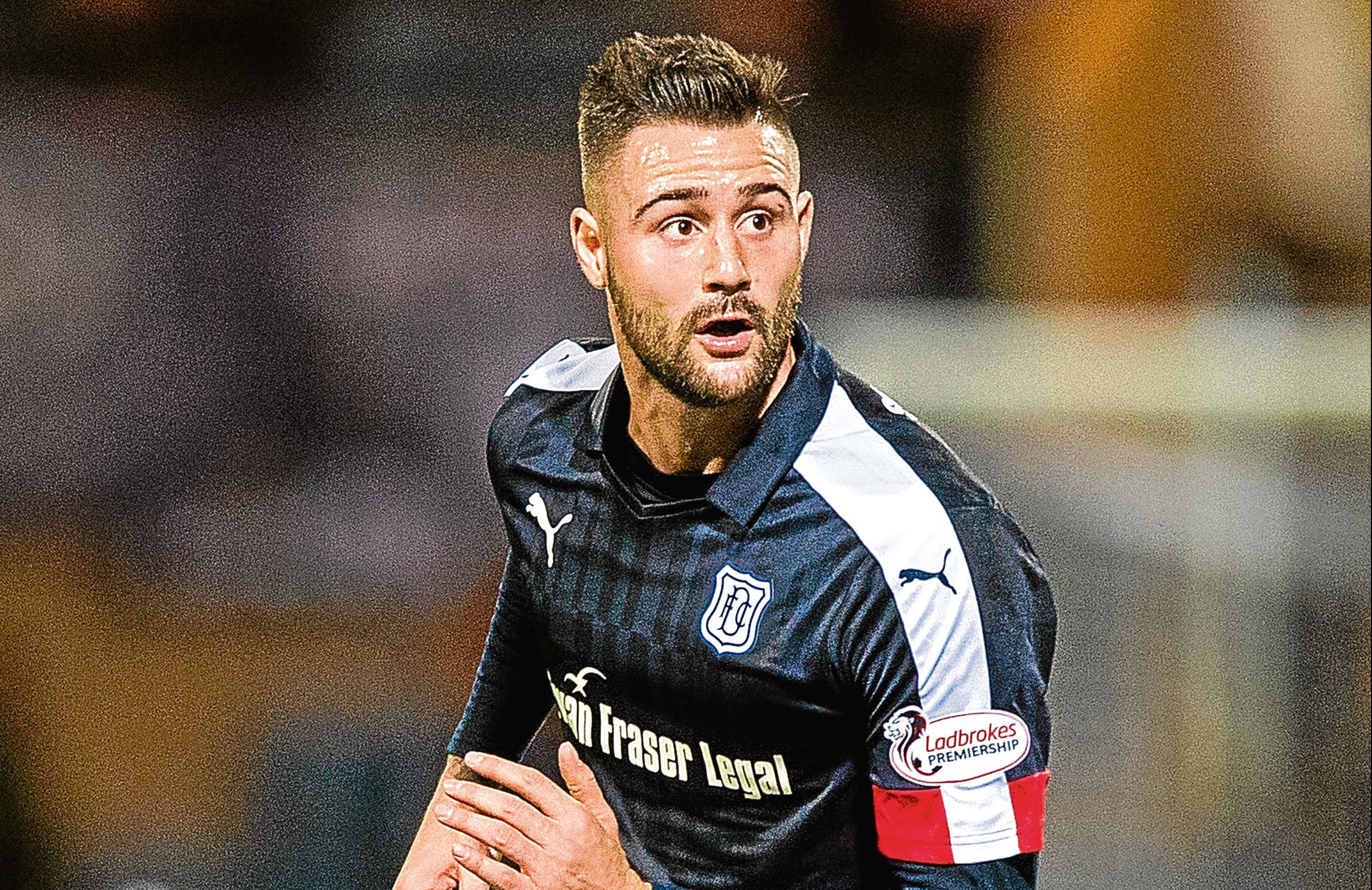 Dundee's Marcus Haber in action