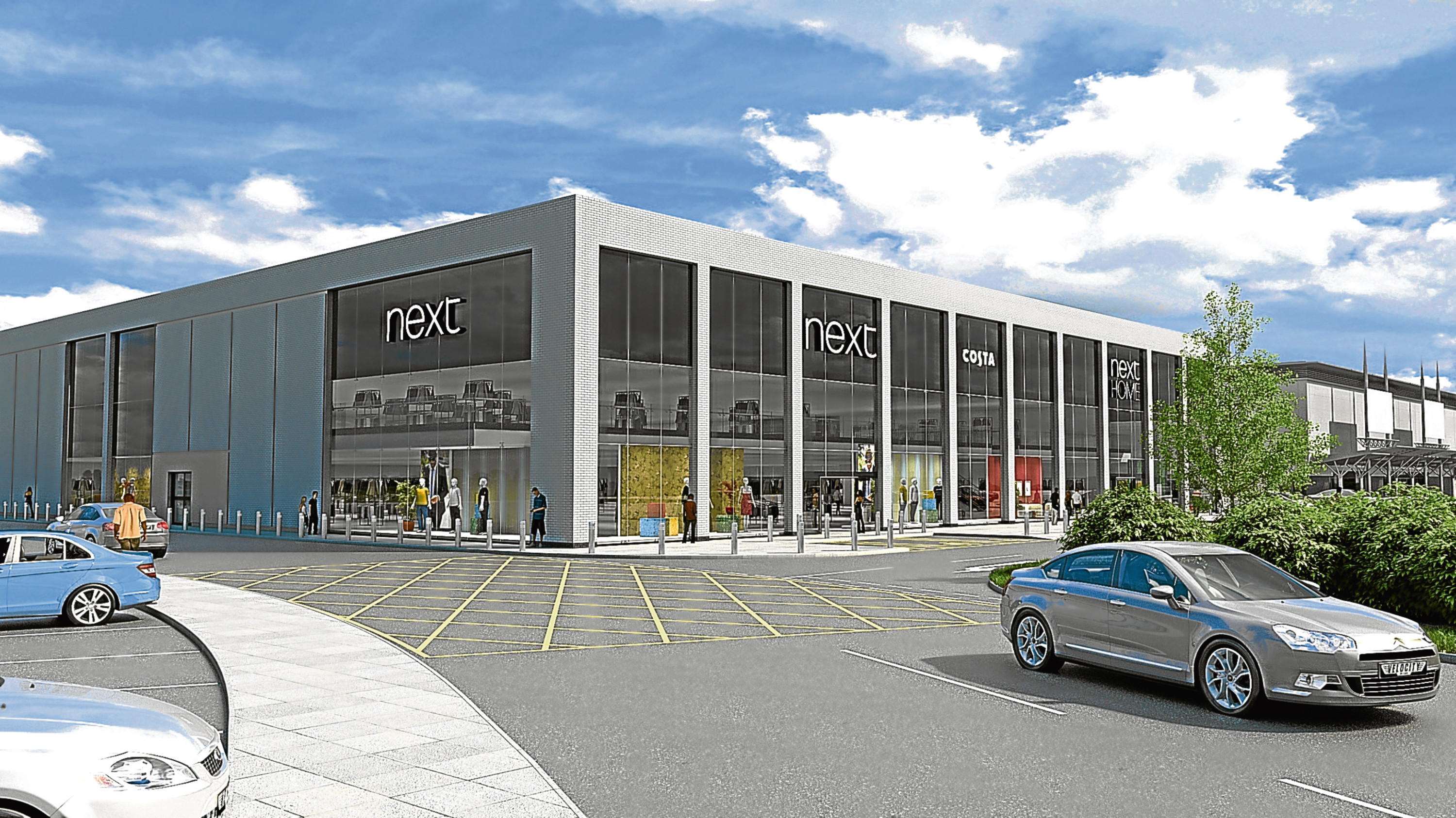 An artist’s impression of the proposed Next store.