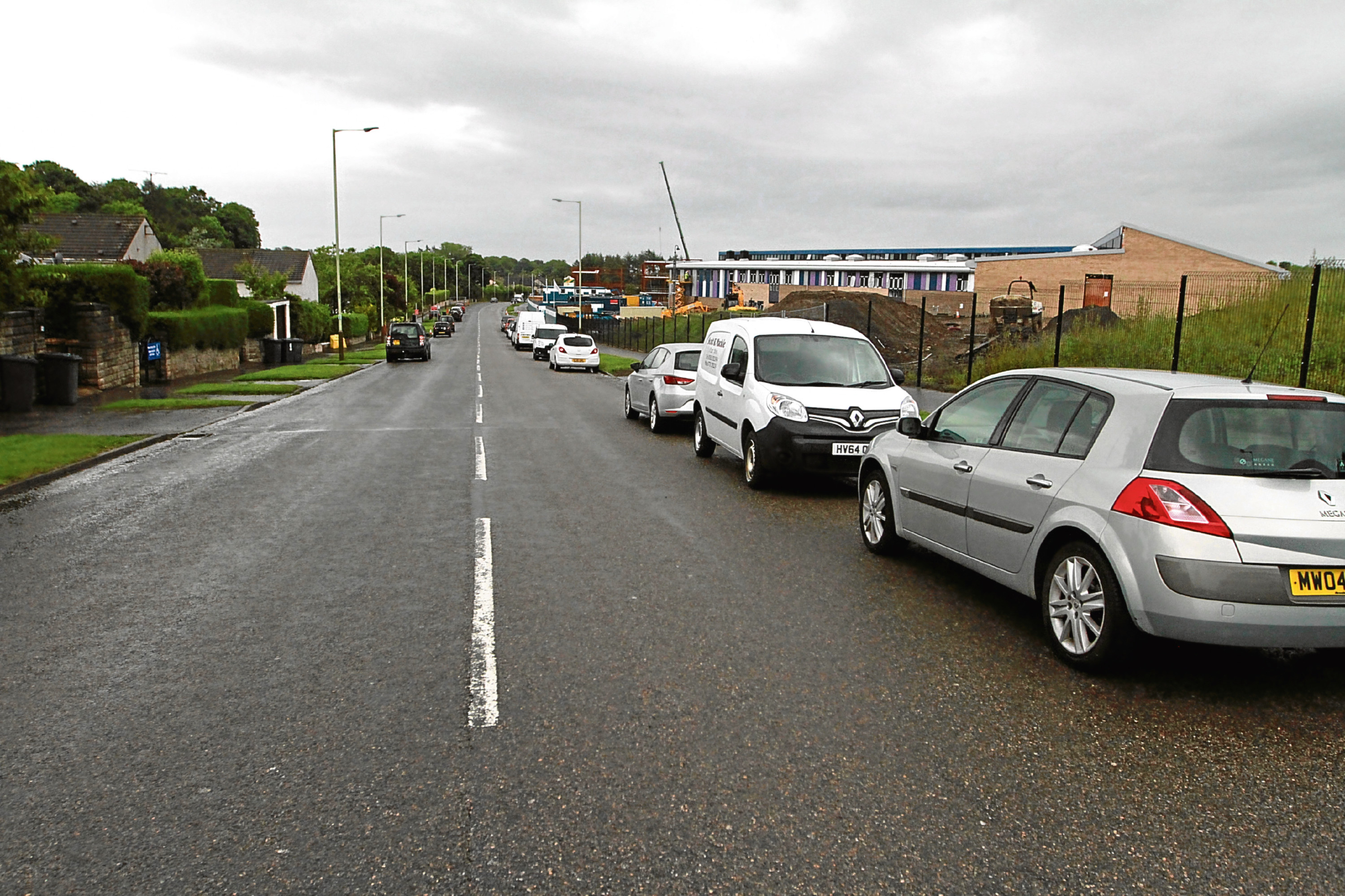 Harestane Road where Wales was stopped in a vehicle.