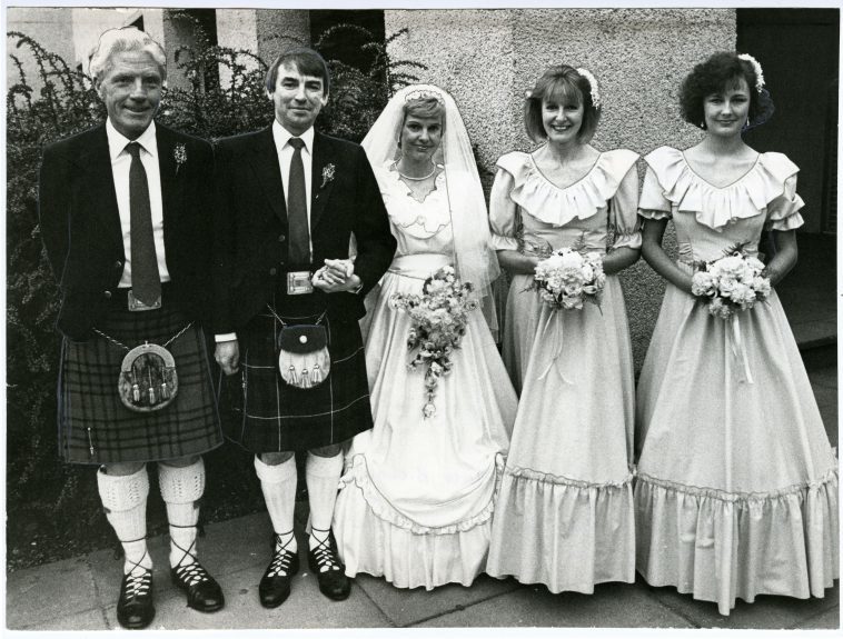 Mr Guild at his wedding to Maureen in 1985.