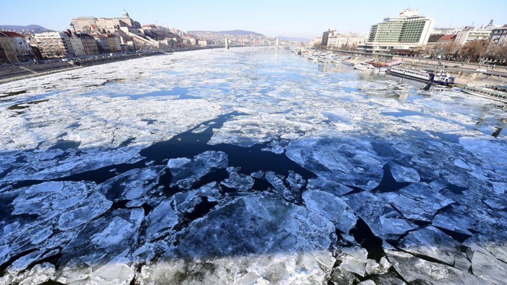 With Tayside braced for snow, it is unlikely to get as cold as in Hungary, where ice floats on the Danube in Budapest.