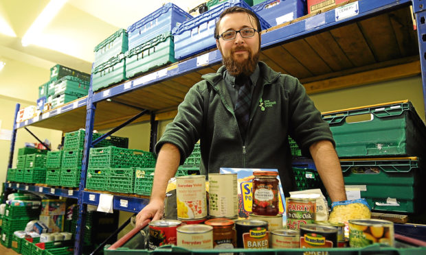 Ewan Gurr at Dundee Foodbank