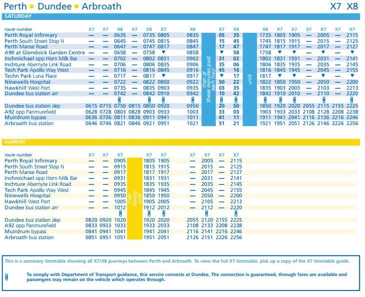 travel dundee timetable 22