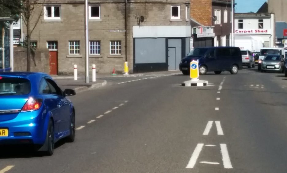 PICTURES Pedestrian island placed on Dundee street driving motorists