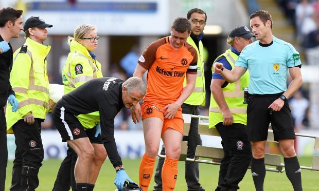 Tam Scobbie faces months on the sidelines after sustaining a groin injury in the Betfred Cup Dundee derby.