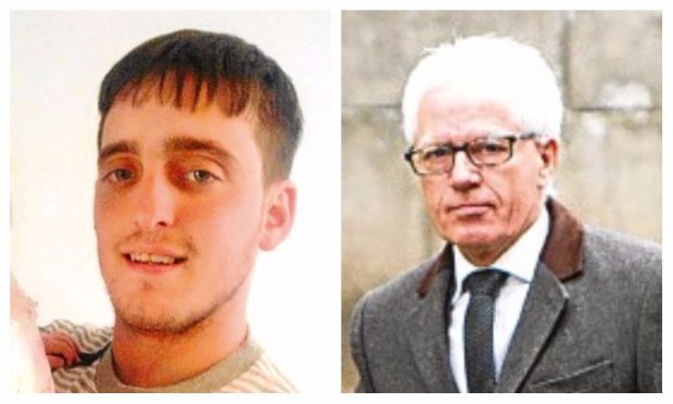 An inquiry is being held into the death of Dale Thomson. Right: Solicitor Danny Devine