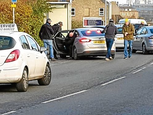 Police at Lochee Road