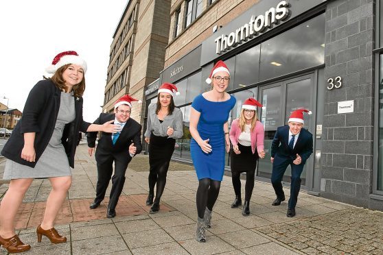 Staff from Thorntons Solicitors and their families are gearing up to take part in Dundee's first ever Santa Dash
