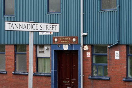 The players' entrance at Dens Park.