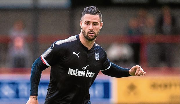 Marcus Haber in action for Dundee