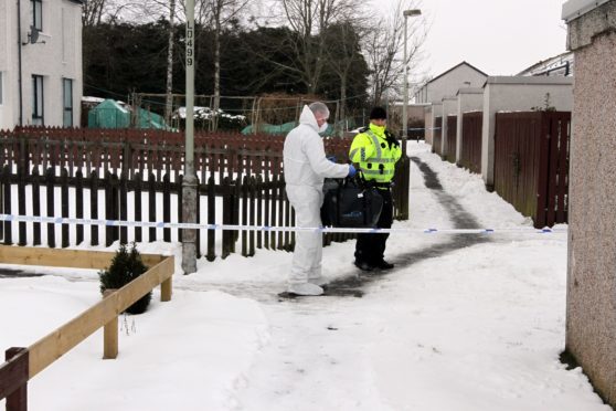 Police activity in Hazel Court, Alyth,