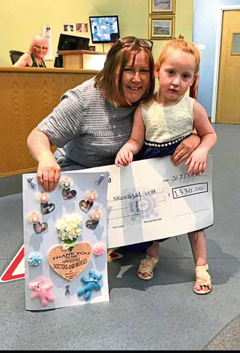Bereaved parents raise more than £1k for Ninewells ward where daughter ...