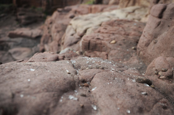 Rubbish strewn across Arbroath cliffs