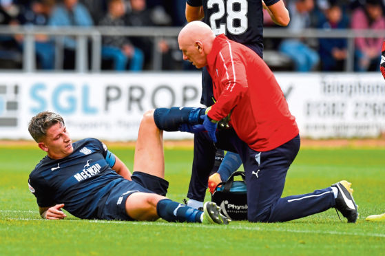 Dark Blues defender Josh Meekings was injured against Motherwell and is a doubt for Saturday’s trip to face Rangers at Ibrox.