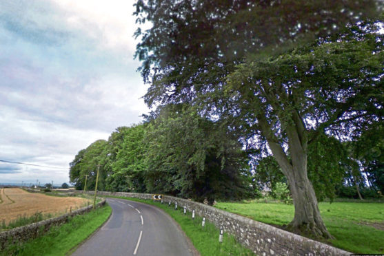 Near the site of the crash on the B9128
