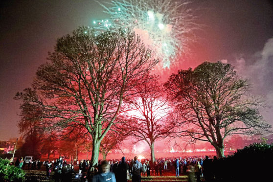 Last year's fireworks display in Baxter Park.
