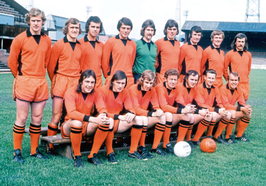 Dundee United won the league in 1983 but John Holt reckons many of the players who featured in the decade before helped pave the way to title success. Above is the United squad from 1973-74. Back (from left) – Duncan McLeod, Jim Cameron, Frank Kopel, Walter Smith, Hamish McAlpine, Jackie Copland, Archie Knox, Pat Gardner, George Fleming. Front – Jim Henry, Andy Rolland, Sandy Whyte, Doug Smith, Ian Mitchell, Tommy Traynor, Kenny Cameron