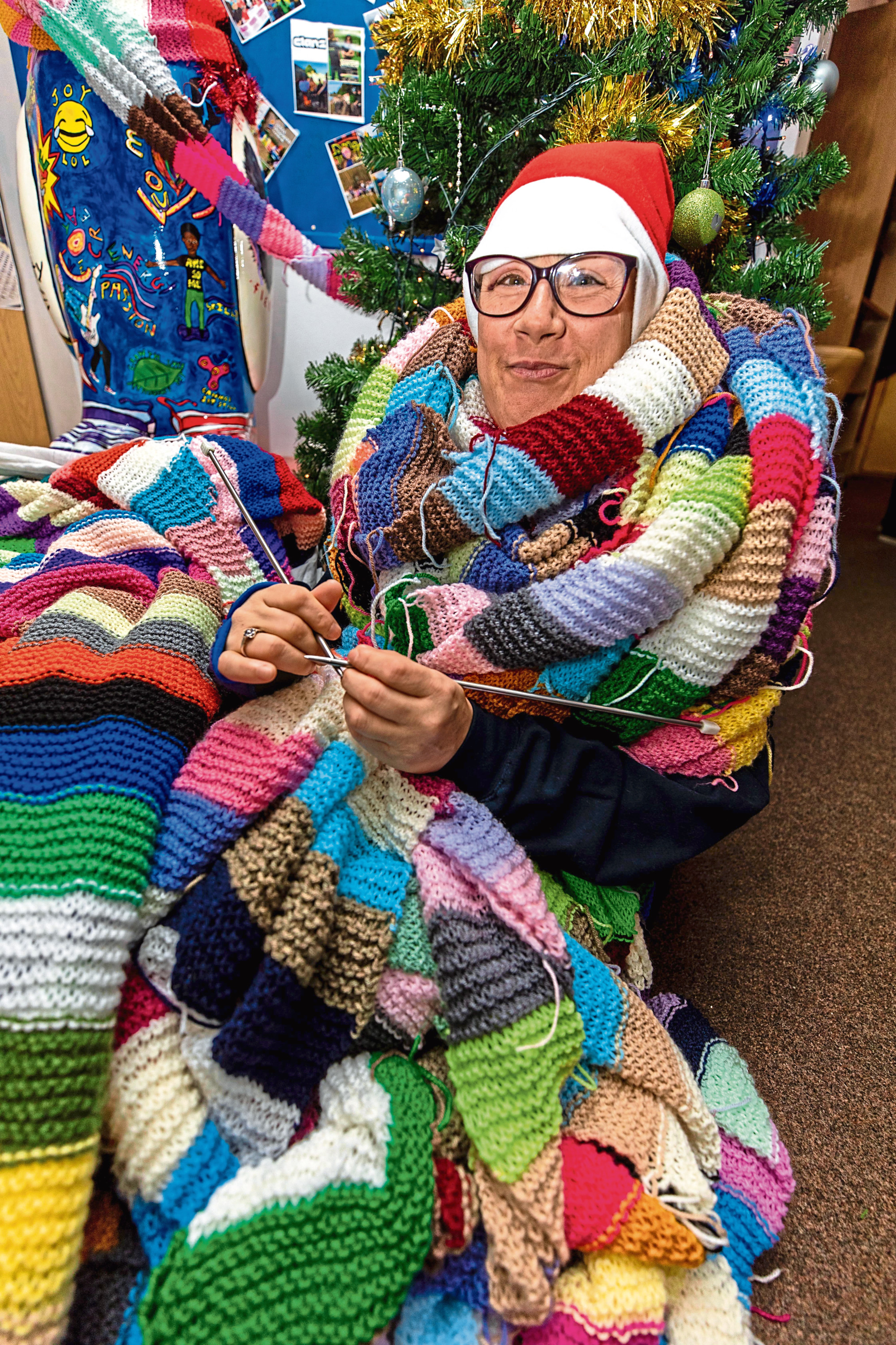 Dundee knitting fanatic Tina on mission to create world’s longest scarf