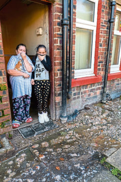 Carol Kilburn and Gill Taylor cant stomach the smell of sewage