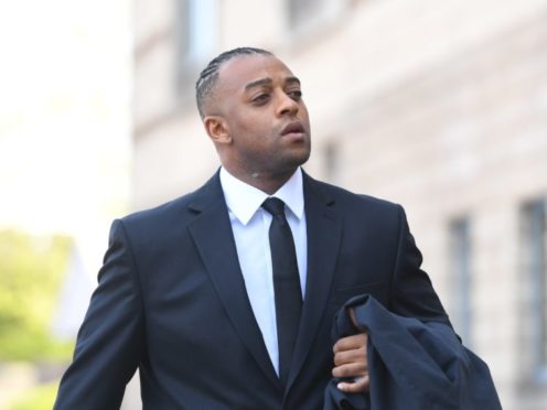 Former JLS star Oritse Williams arrives at Wolverhampton Crown Court