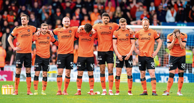 The Dundee United players.