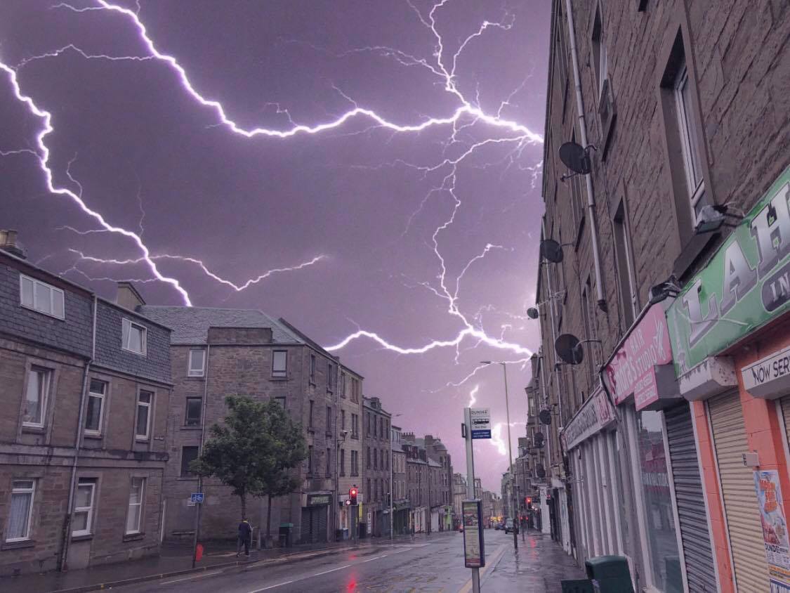 Torrential rain, thunderstorms, lightning and flooding forecast for Dundee and Angus Evening