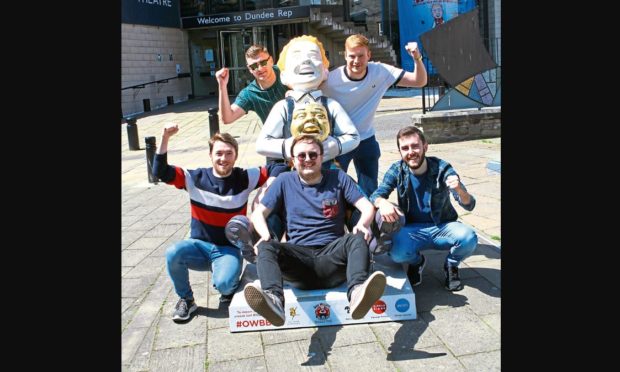 Kane Campbell, front with, from left; Darren Thomson, Aidyn Murphy, Stuart Davidson, and Stewart Coole.