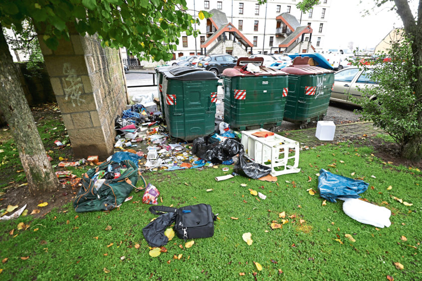 Health concerns after rubbish left to pile up at Dundee city centre