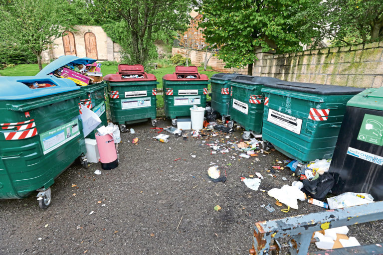Health concerns after rubbish left to pile up at Dundee city centre