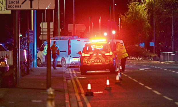 Police and ambulance at the incident.
