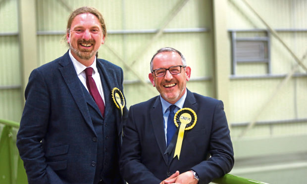 SNP candidates Stewart Hosie and Chris Law.