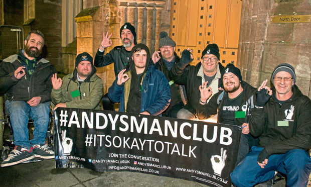 Robert Wilson, third from the right, experienced long-term rough sleeping first-hand.