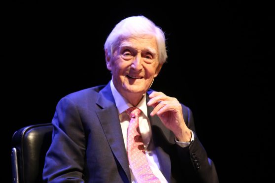 Sir Michael Parkinson at the Whitehall Theatre on Saturday.