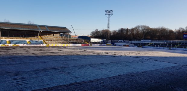 The Cappielow pitch has failed an inspection. Credit: Greenock Morton FC.