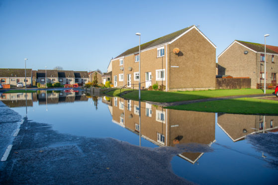 Carnoustie was badly hit by flooding late November.