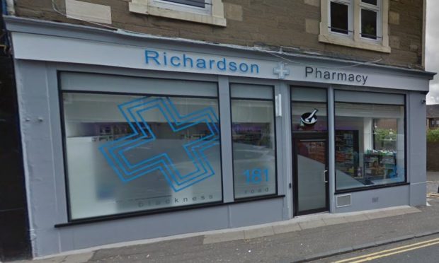 It's alleged the attack took place in Richardson Pharmacy in Blackness Road.