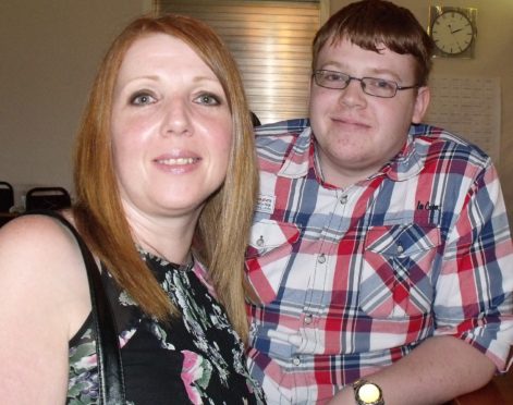 Conor Steel with his mum, Frances Beck.