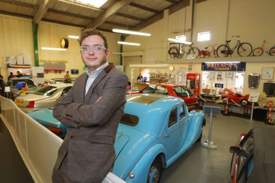 Alexander Goodger on his first day as new manager of Dundee's Museum of Transport.