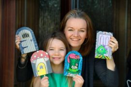 Tayside artist Gill Hastie has created a fairy door trail for local children with the help of daughter Breagha. (Picture: DCT Media/ Gareth Jennings)