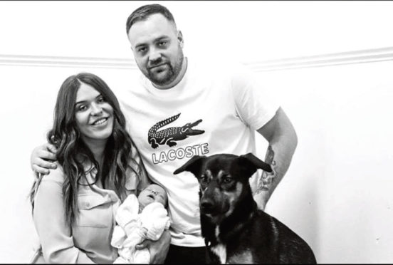 Jay Marriott, Jackie Campbell and baby Mollie-Jo.