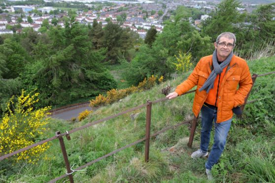 Gordon Simpson, who rescued a woman who plunged 30ft down a sheer drop off the Dundee Law. (Picture: Dougie Nicolson/ DCT Media)