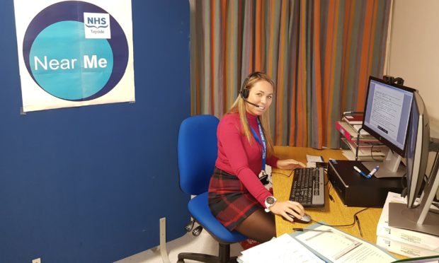 Specialist nurse, Charlene Campbell, using Near Me.