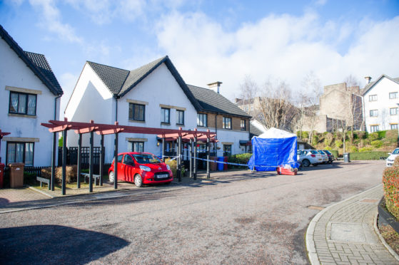The scene at Benvie Gardens, following the incident.