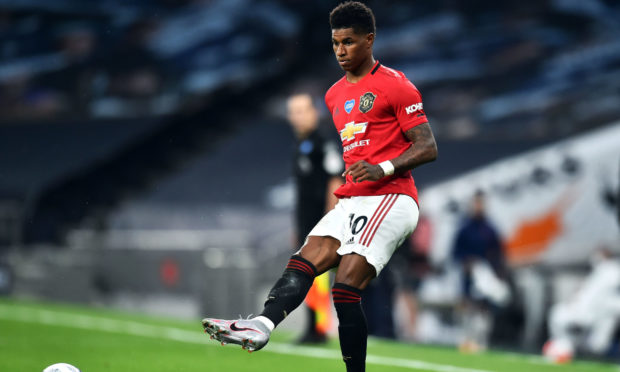 Marcus Rashford in action.
