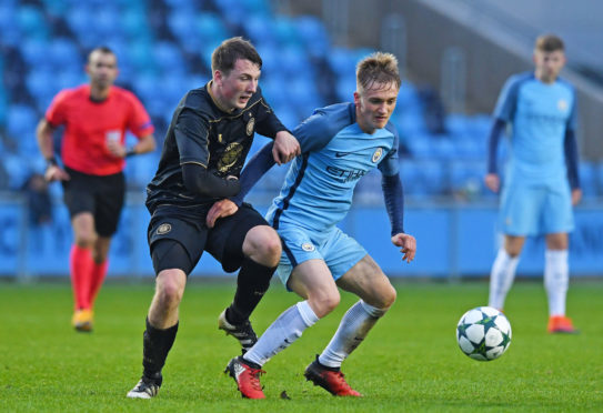 Man City kid in action against Celtic youths in 2016