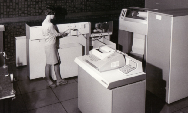 The first computer at the university in 1966.