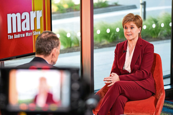 Nicola Sturgeon on The Andrew Marr Show.