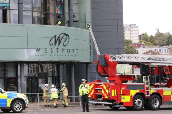 Fire crews at the scene.
